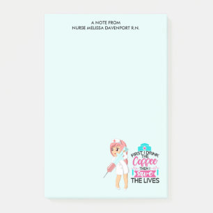 Funny Nurse Gezegde met Big Hypodermic Needle Post-it® Notes