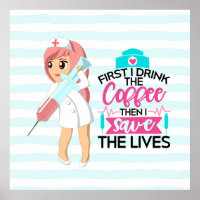 Funny Nurse Gezegde met Big Hypodermic Needle