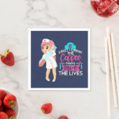 Funny Nurse Gezegde met Big Hypodermic Needle Servet (Insitu)