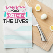 Funny Nurse Gezegde met Big Hypodermic Needle Theedoek (Quarter Fold)