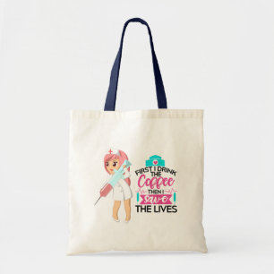 Funny Nurse Gezegde met Big Hypodermic Needle Tote Bag