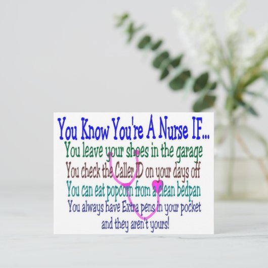 Funny Nurse Gezegden Briefkaart (Staand voorkant)
