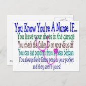 Funny Nurse Gezegden Briefkaart (Voorkant / Achterkant)