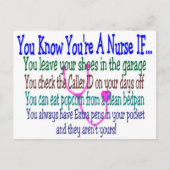 Funny Nurse Gezegden Briefkaart (Voorkant)