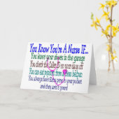 Funny Nurse Gezegden Kaart (Gele Bloem)