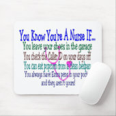 Funny Nurse Gezegden Muismat (Met muis)