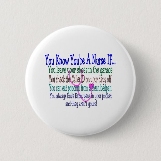 Funny Nurse Gezegden Ronde Button 5,7 Cm (Voorkant)