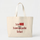 Funny Nurse Gifts Grote Tote Bag (Voorkant)