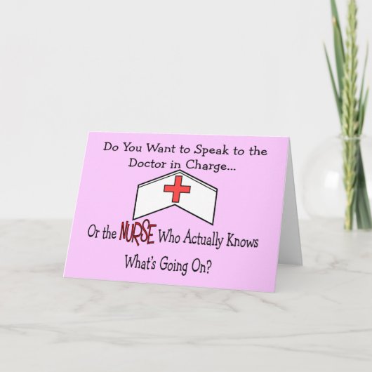 Funny Nurse Gifts Kaart (Voorkant)