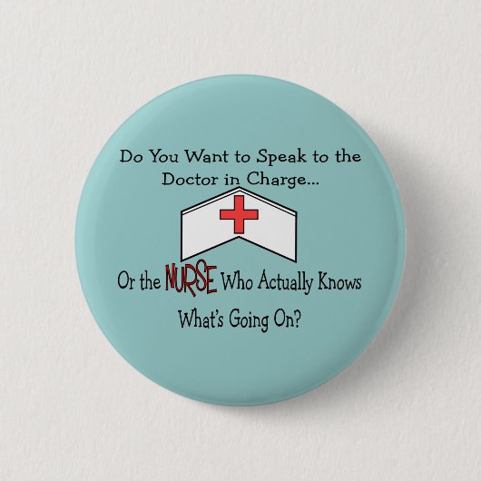Funny Nurse Gifts Ronde Button 5,7 Cm (Voorkant)
