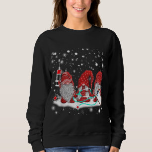 Funny Nurse Gnomes Santa Kerstmis Light Nursing L Trui