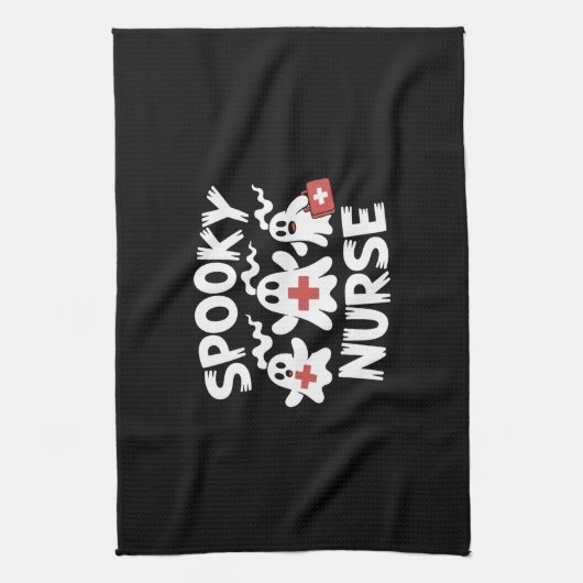 Funny Nurse Halloween Theedoek (Verticaal)