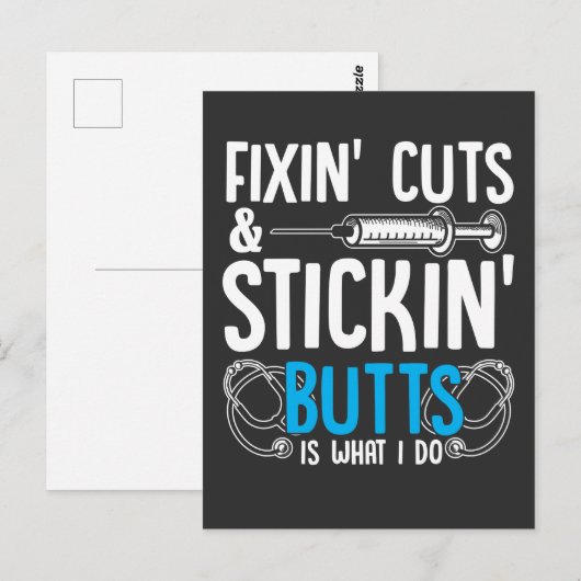 Funny Nurse Humor Physician Assistant Jokes Briefkaart (Voorkant / Achterkant)