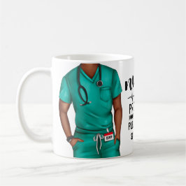 Funny Nurse in Progress, gepersonaliseerd Koffiemok