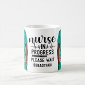 Funny Nurse in Progress Personalized Coffee Mok (Center)