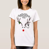 Funny Nurse Kerststethoscoop Reindester T-shirt (Voorkant)