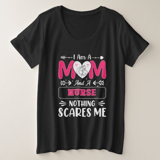 Funny Nurse Mam, grappige citaten van Zurse Mam Grote Maat T-shirt (Design voorkant)