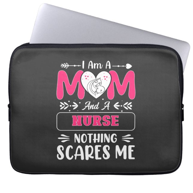 Funny Nurse Mam, grappige citaten van Zurse Mam Laptop Sleeve (Voorkant)