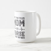 Funny Nurse Mam Registered Nurse Moederdag Gifts Koffiemok (Voorkant rechts)