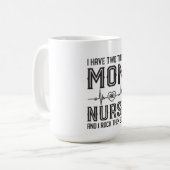Funny Nurse Mam Registered Nurse Moederdag Gifts Koffiemok (Voorkant links)
