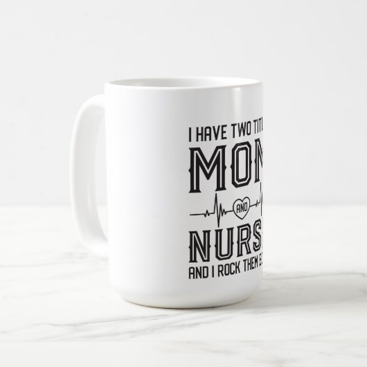 Funny Nurse Mam Registered Nurse Moederdag Gifts Koffiemok (Voorkant links)