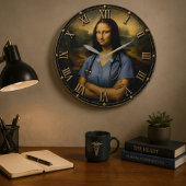 Funny Nurse Mona Lisa Grote Klok