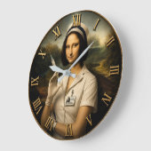 Funny Nurse Mona Lisa Grote Klok (Hoek)