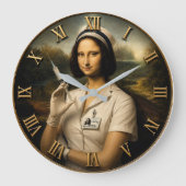 Funny Nurse Mona Lisa Grote Klok (Voorkant)