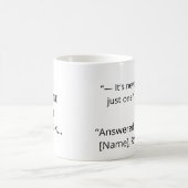 Funny Nurse Mug “One More Question” Custom Name Koffiemok (Center)