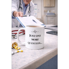 Funny Nurse Mug “One More Question” Custom Name Koffiemok
