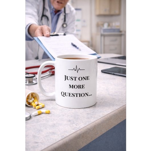 Funny Nurse Mug “One More Question” Custom Name Koffiemok