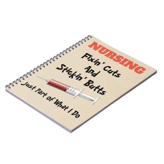 Funny Nurse Notebook Notitieboek (Linkerzijde)