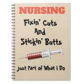 Funny Nurse Notebook Notitieboek (Voorkant)