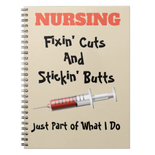 Funny Nurse Notebook Notitieboek