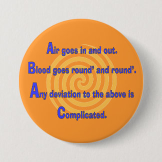 Funny Nurse of Ademhalingstherapie Giften Ronde Button 7,6 Cm