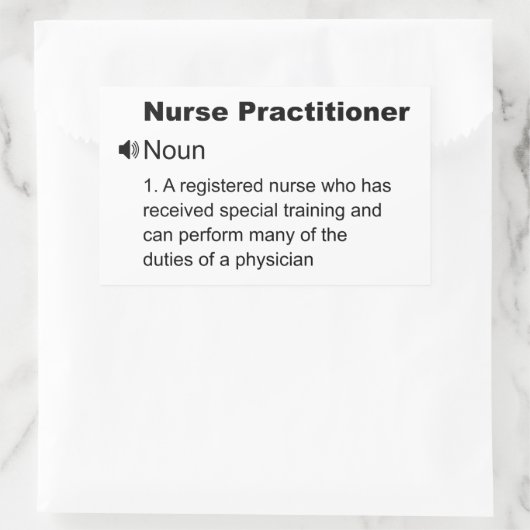 Funny Nurse Practitioner Definition Rechthoekige Sticker (Tas)