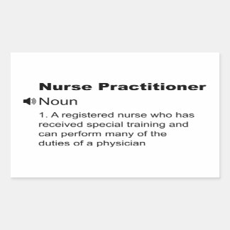 Funny Nurse Practitioner Definition Rechthoekige Sticker