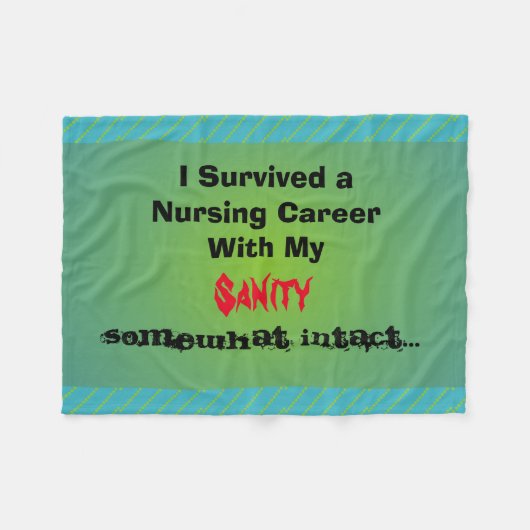 Funny Nurse Retirement Fleece Blanket Deken (Voorkant (Horizontaal))