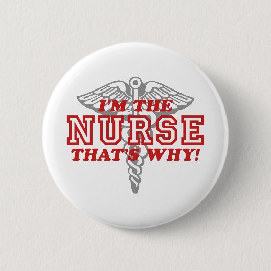 Funny Nurse Ronde Button 5,7 Cm (Voorkant)