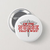 Funny Nurse Ronde Button 5,7 Cm (Voorkant /achterkant)