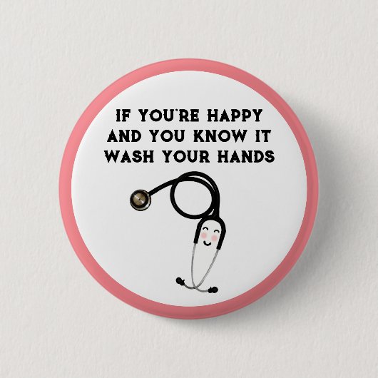 Funny Nurse Ronde Button 5,7 Cm (Voorkant)