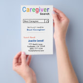 Funny Nurse Search Caregiver Visitekaartje Flyer (Hand)