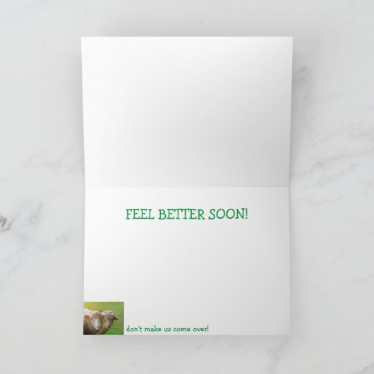 Funny Nurse Sheep krijgt het goed Kaart (Binnen)