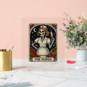 Funny Nurse Skeleton Tarot Kaart Halloween Nursing Acryl Bord (Huwelijk)