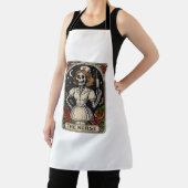 Funny Nurse Skeleton Tarot Kaart Halloween Nursing Schort (Insitu)
