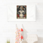 Funny Nurse Skeleton Tarot Kaart Halloween Nursing Spandoek (Insitu)