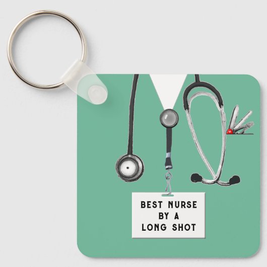 Funny Nurse Sleutelhanger (Voorkant)