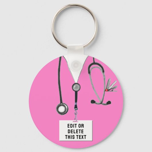 Funny Nurse Sleutelhanger (Voorkant)