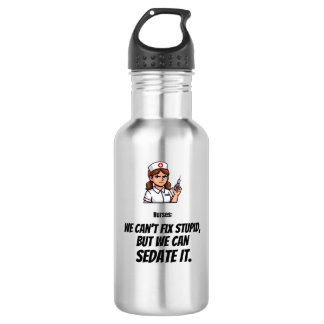 Funny Nurse Stainless Steel Water Bottle  Waterfles