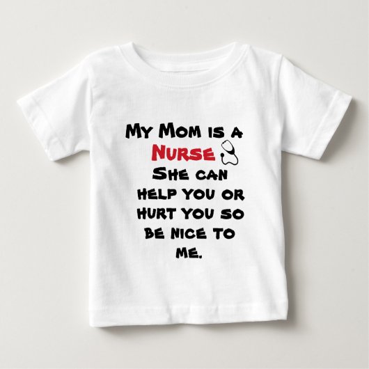 Funny Nurse Stethoscoop Baby T-shirt (Voorkant)